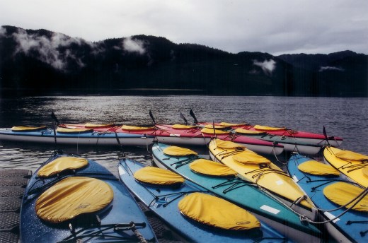 Colrful kayaks