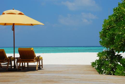 lounge chairs and deck