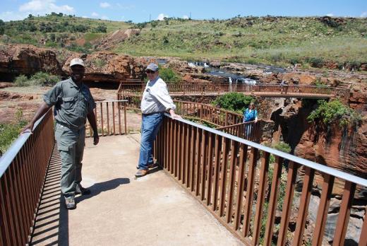 Edward, Augie and Katy at Bourke's Luck potholes