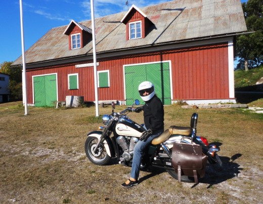 My on the big bike in Ljugarn