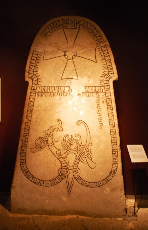 A picture stone in the Gotland Museum