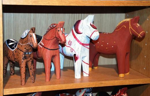 Dalecarlian horses for sale in a Gamla Stan shop