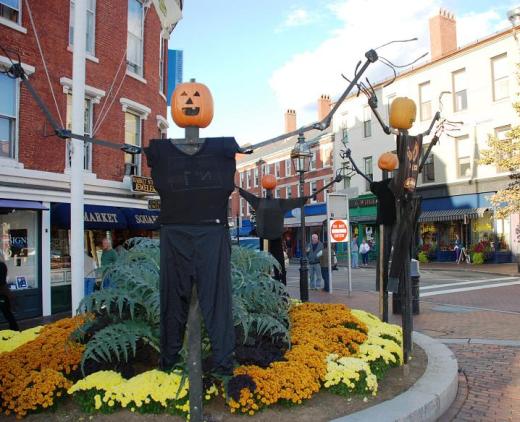 A Portsmouth NH street corner.