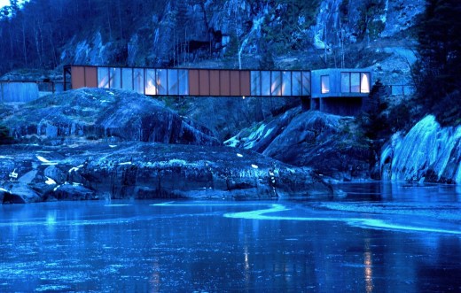 The new bridge in Sand. This photo was taken at 4:45 pm.