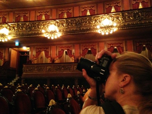 My sister took this photo of me and my NIkon in the Teatro Colon, the last picture of me and my camera