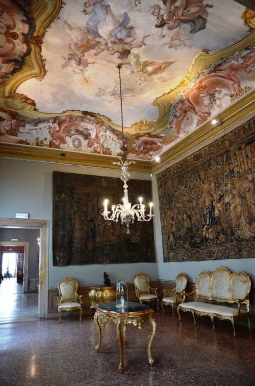 A drawing room in Ca' Rezzonico