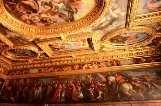 Painted ceiling, Trial Chamber of the Council of Ten, Palazzo Ducale