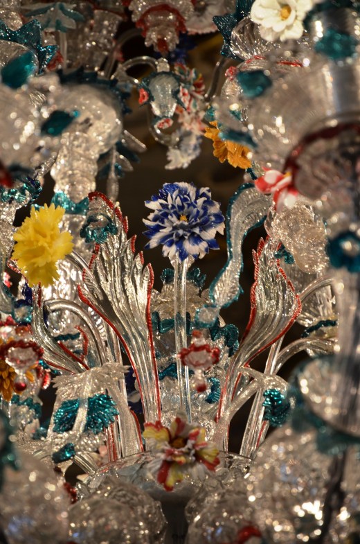 Detail of the 350 year old chandelier