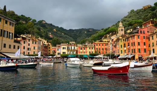 The view from the ferry dock, Portofino
