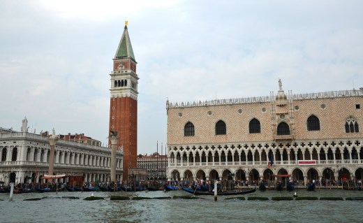 The Palazzo DUcale and the Campanile as seen from the water bus