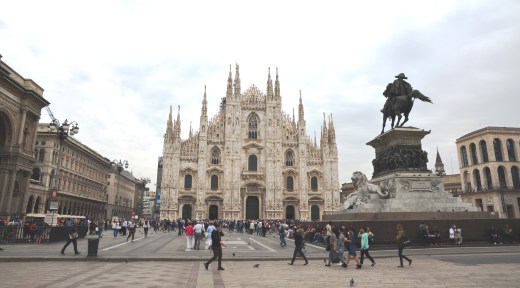 The Milan Duomo in the light of day.