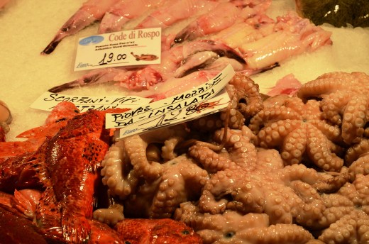 Seafood for sale at the Rialto open air market