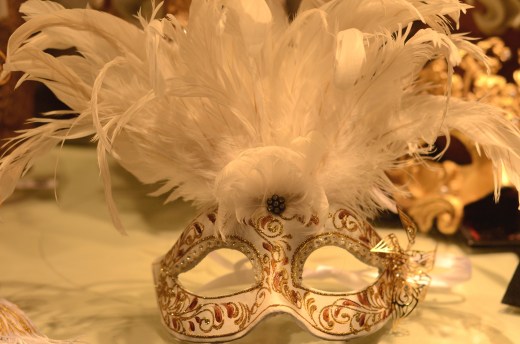 A mask in a shop window. There are many mask shops too, some really gorgeous ones