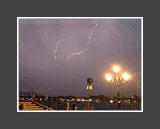 Teresa captured the lightning strikes