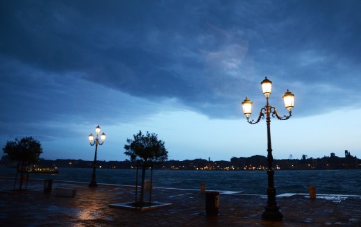 Storm clouds rolling over Venice