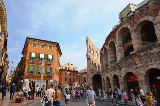 Old meets new at the Roman Arena in Verona