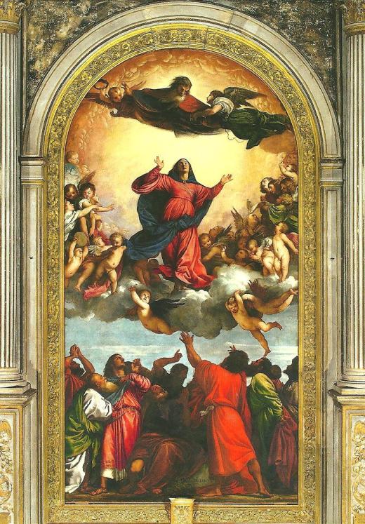 Tiziano Vecellio's 'Assunta', at the Basilica S. Maria Gloriosa dei Frari in Venice.