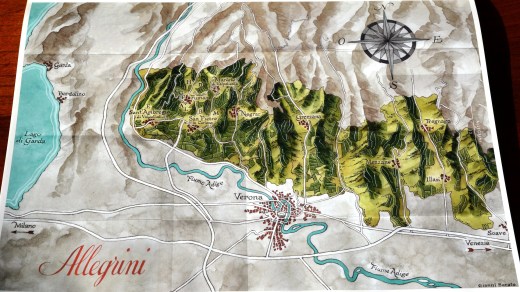 Local wine country map