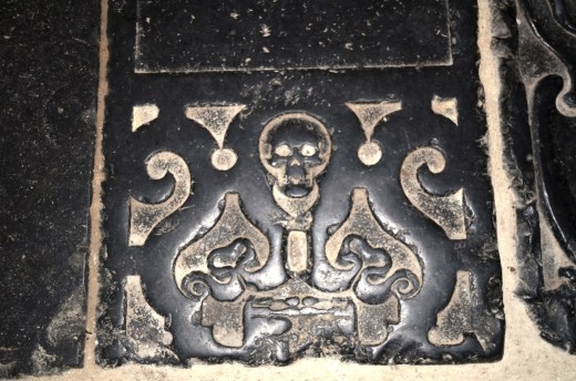 Gravestone floor of the church