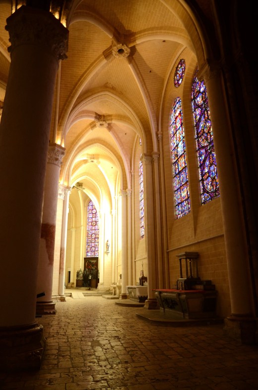 The famous "Blue Virgin" window on the right