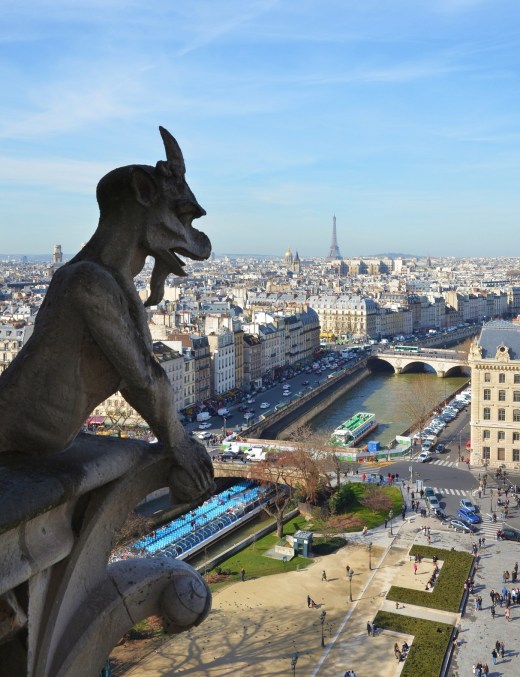 Chimera;  depiction of a monster or mythical being.  Not to be confused with gargoyles, which are protruding features designed to drain rainwater.