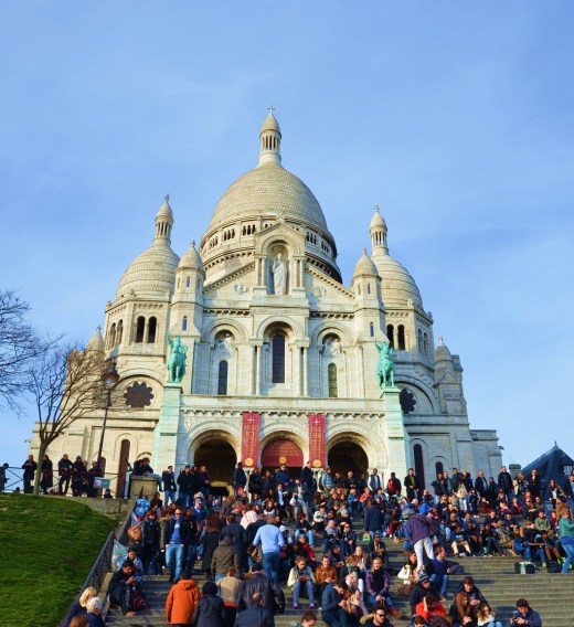 A large crowd had gathered close to sunset