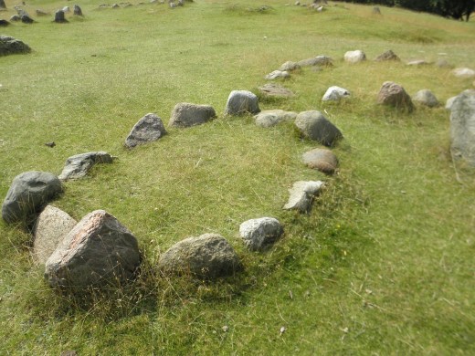 Viking burial site at Lindholm Hoje, dating from AD 400 