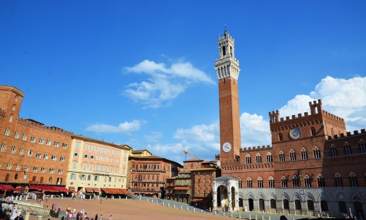 Piazza del Campo in Siena. This is where the palio horse race is held