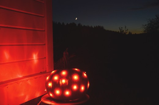 My lantern pumpkin with the moon