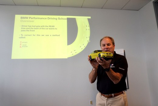 Donnie gives us classroom instruction in oversteer