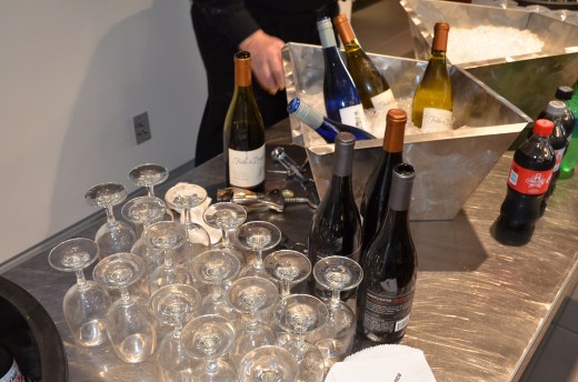 Refreshments at the BMW Performance Center at the end of the day on Saturday