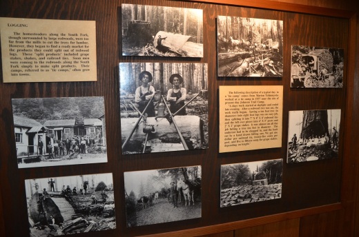 Black and white photos in the visitor's center