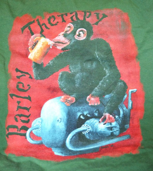 The back of our t-shirts with Russell's original artwork