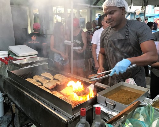 Friday night fish fry in Oistins