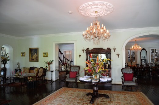 The main room of the plantation house