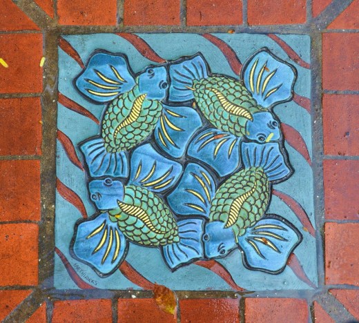 Sidewalk tile closeup